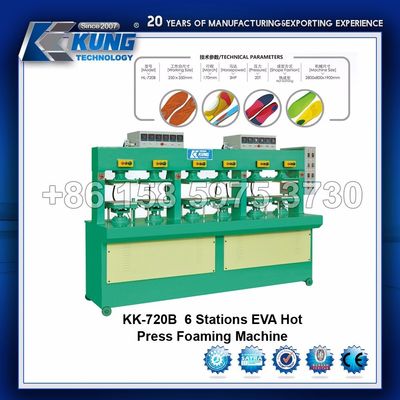 6 Station Press EVA Shoes Injection Machine Air Type 2800x800x1900mm