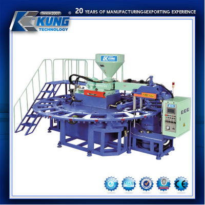 Horizontal PVC Plastic Sole Injection Molding Machine Screw Type 24 Stations
