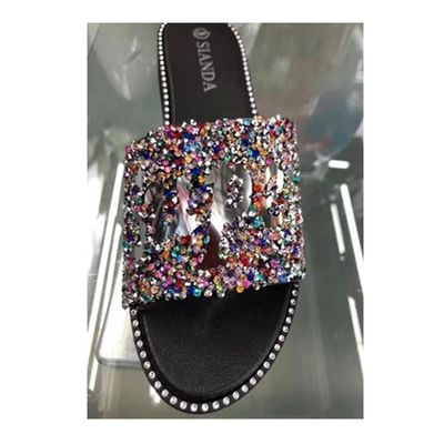 Antiwear Waterproof Upper In Shoes , Multicolor Ladies Slipper Upper