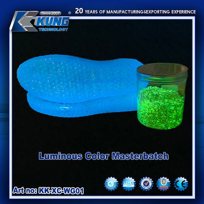 Luminous Color Masterbatch Glow In The Dark Plastic Resin For Shoemaking
