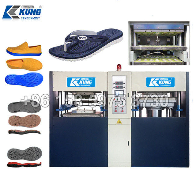 Electric Two Station EVA Sole Making Machine Practical Double Color