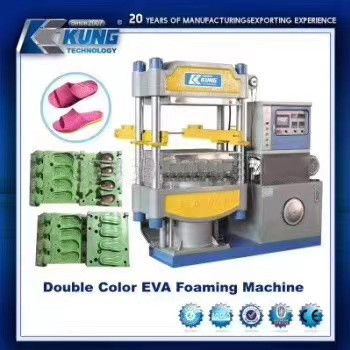 Automatic EVA Shoes Injection Machine 3 Stations Double Color