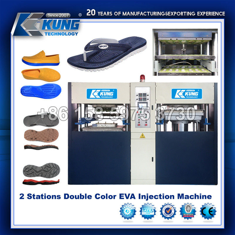 Multipurpose Durable EVA Foam Machine , 6 Stations Shoes Injection Molding Machine