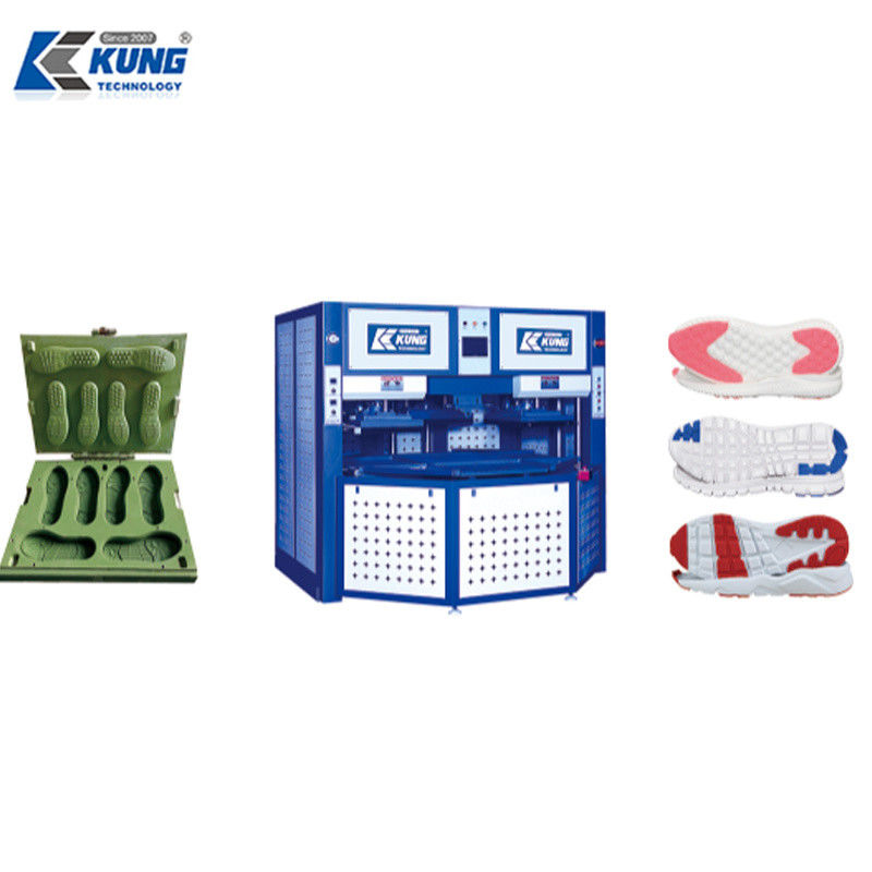 7.5HP 6 Stations Footwear Making Machine , Rotary Footwear Injection Moulding Machine