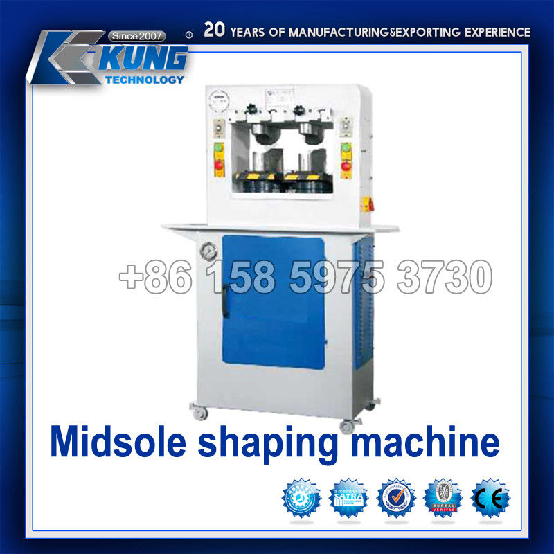Electric Practical Insole Moulding Machine , 2 Stations Midsole Shaping Machine
