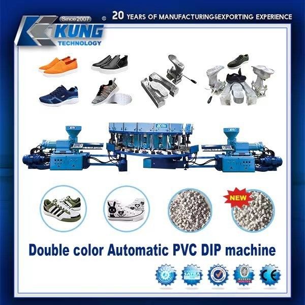 Durable DIP PVC Injection Molding Shoe Machine Rotary 5000x2350x1900mm