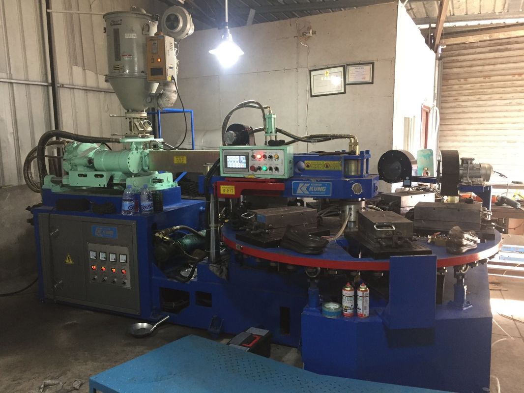 Rotary TPU PVC Injection Molding Shoe Machine 6 Stations Single Color