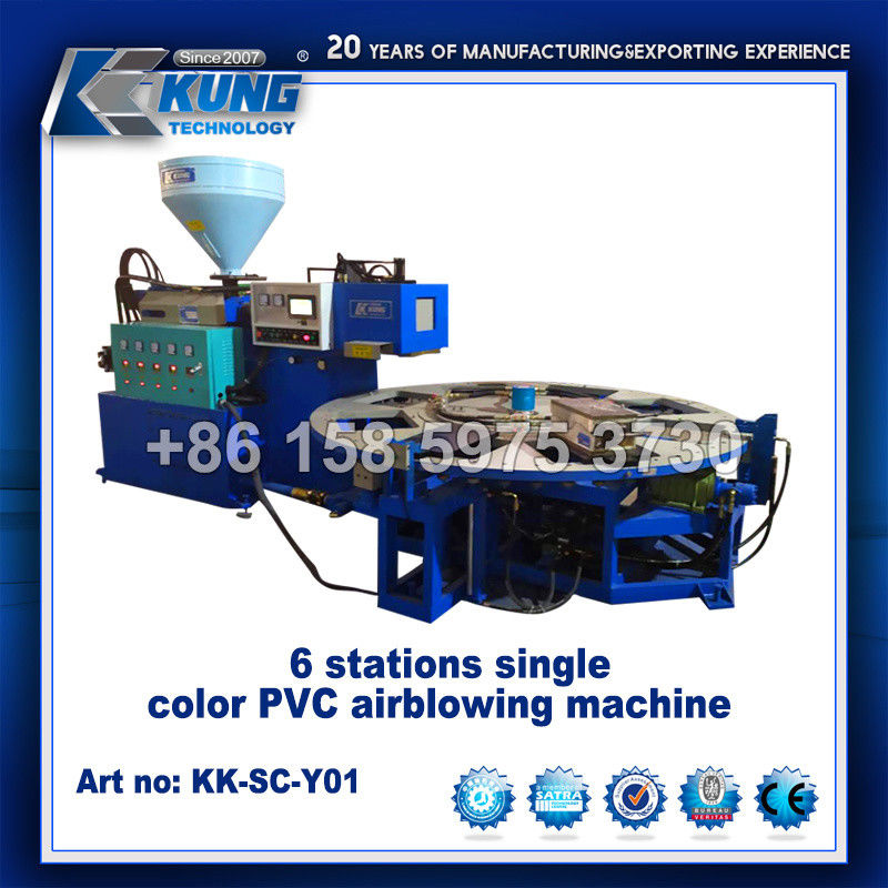 Automatic Pvc Shoe Injection Molding Machine 27 Kw Power 8 Work Stations