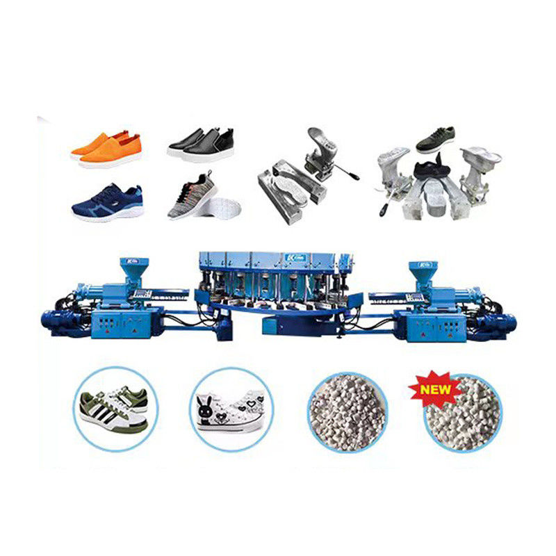 Double Color PVC Plastic Sole Injection Molding Machine Automatic Rotary