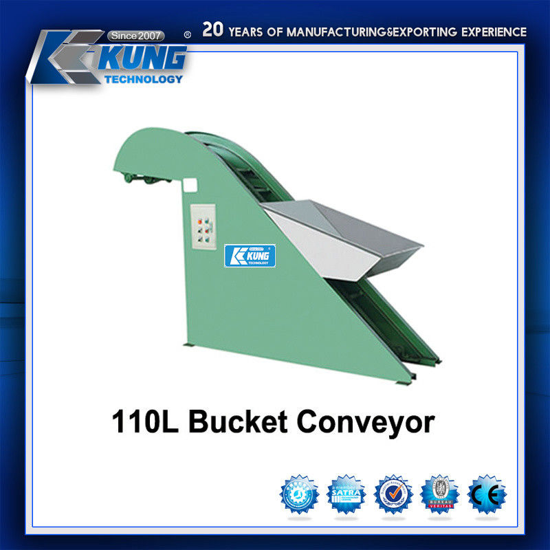 110L Anticorrosive Bucket Elevator Conveyor , Abrasion Resistant Belt Bucket Elevator
