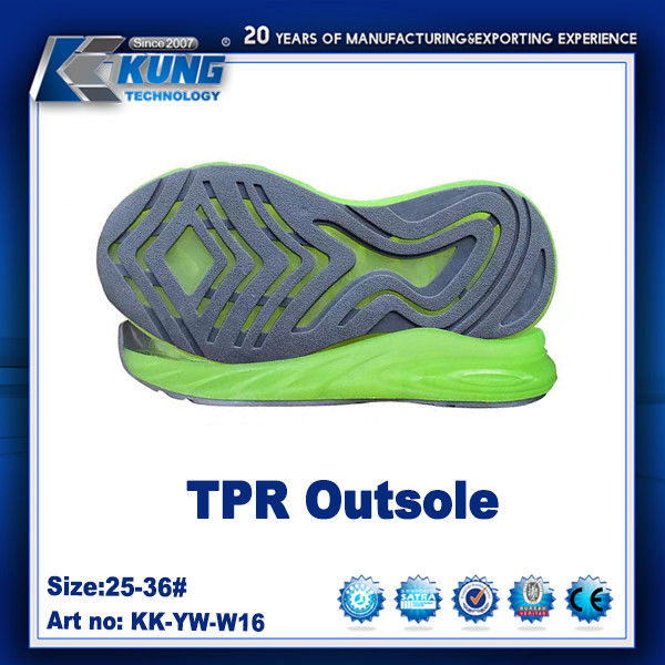 Odorless Nontoxic TPR Outer Sole , Anti Abrasion Rubber TPR Outsole