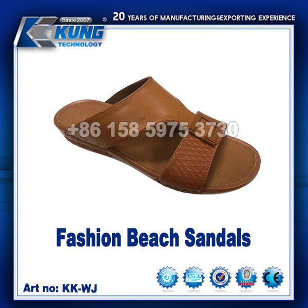 ODM Multipurpose Leather Men Sandals , Wear Resistant PU Sandals For Men