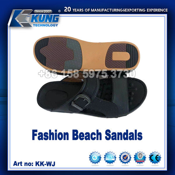 ODM Multipurpose Leather Men Sandals , Wear Resistant PU Sandals For Men