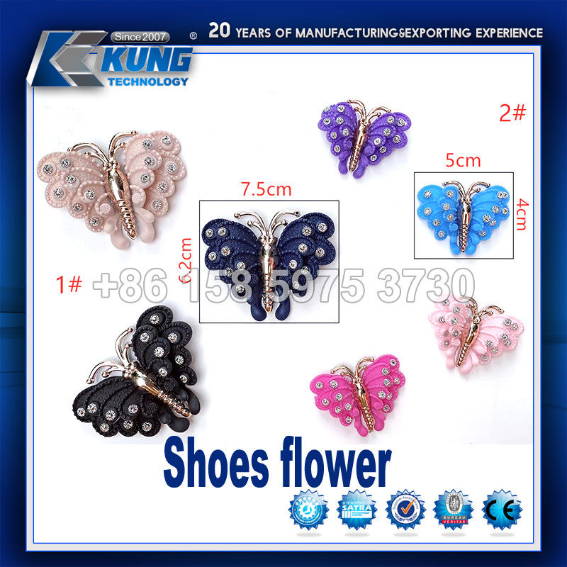 2D 3D Buckle Shoe Making Accessories Multicolor Eco Friendly Soft PVC