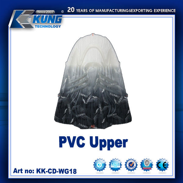 Customized Color PVC Shoes Upper / Oem Pvc Mesh Injection Sports Shoes Upper