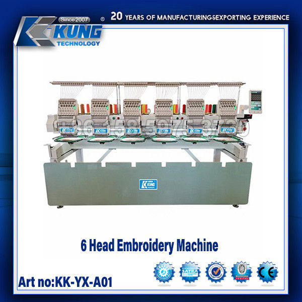 1000r/min Shoe Making Machines 6 Head Embroidery Machine