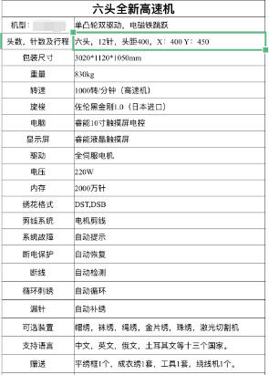 1000r/min Shoe Making Machines 6 Head Embroidery Machine