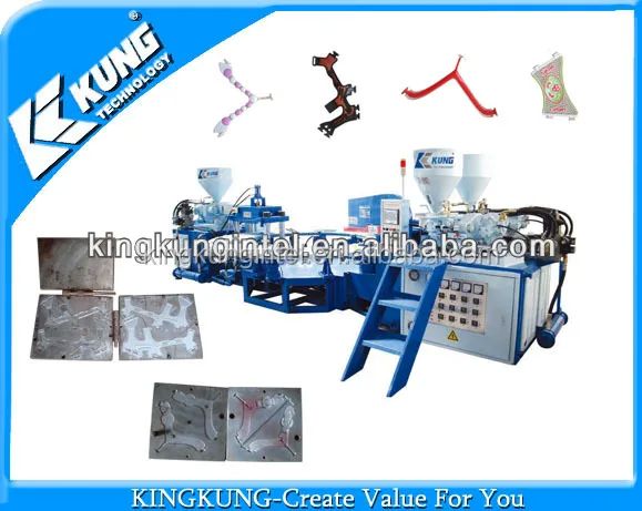 Automatic Pvc Shoe Injection Molding Machine 27 Kw Power 8 Work Stations