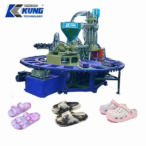 Full Automatic Plastic PVC Mix Color Air Blowing Injection Molding Machine
