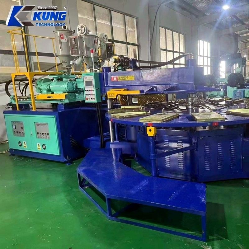 12 Working Stations Pvc Slipper Soles Making Machine Full Automatic Rotary Plastic  Injection Molding Machine