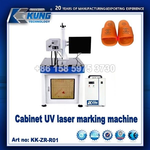 Innovative Cabinet UV Laser Marking Machine For Shoe Production 355nm Wavelength