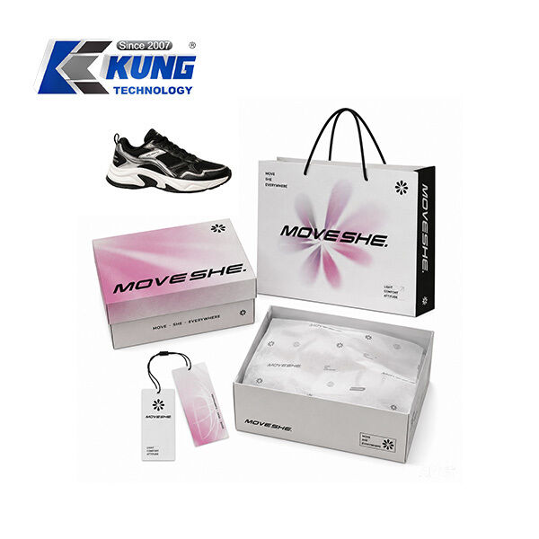 Innovative shoe-making accessories offering custom shoe boxes hang tags shopping bags and tissue paper for shoemaking packaging