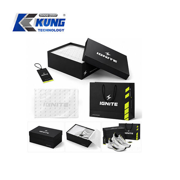 Innovative shoe-making accessories offering custom shoe boxes hang tags shopping bags and tissue paper for shoemaking packaging