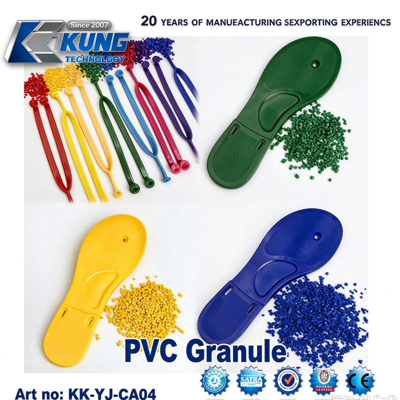 Colored PVC Granule Raw Material For Shoe Sole Production