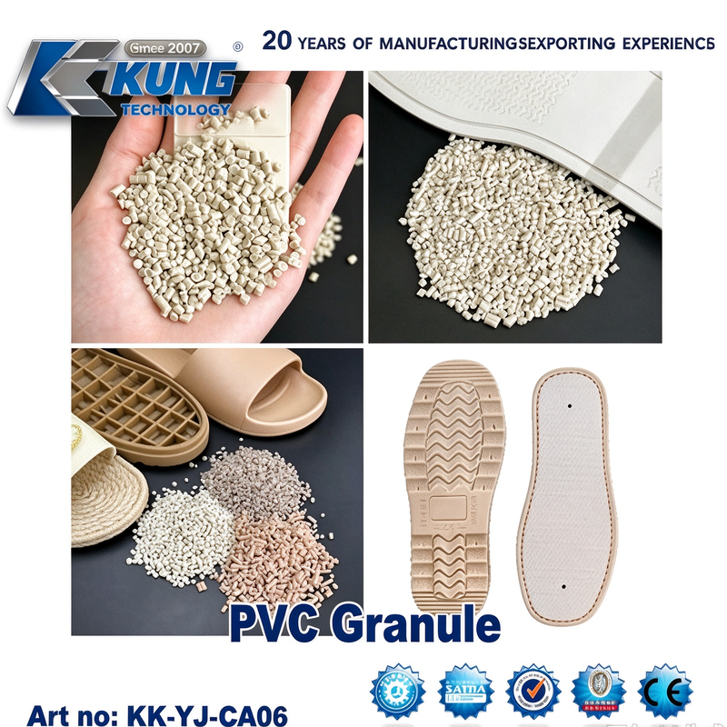 Colored PVC Granule Raw Material For Shoe Sole Production