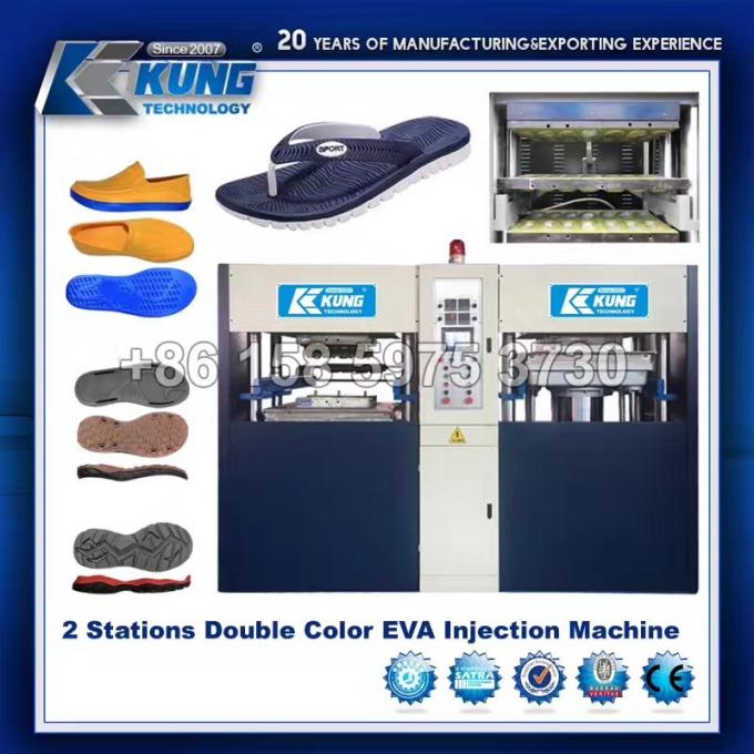 Two Station Double Color EVA Foaming Machine Shoe Machine
