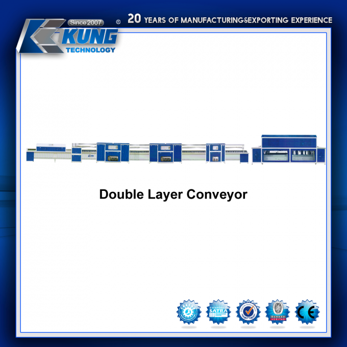Double Layer Conveyor Sport Shoe Making Procuction Line Assembly Molding Finishing Machine