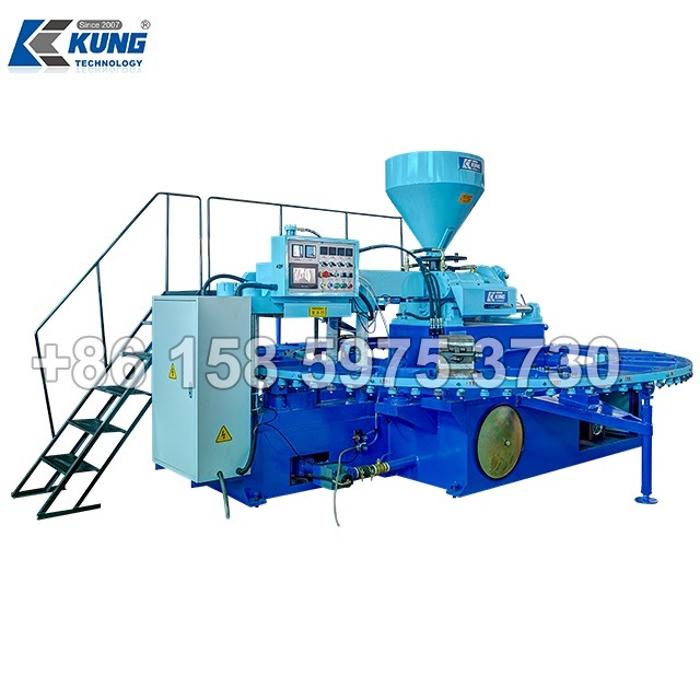 Single Color PVC/TPR Sole Making Slipper Making Full Shoe Making Air Blowing Shoe Making Machine