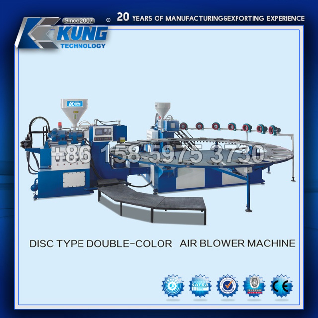 Rotary Type 2 Color PVC/TPR Sole Making Slipper Making Jelly Making Air Blowing Machine