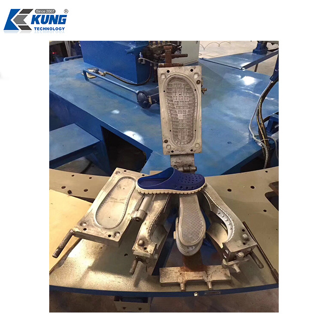 Rotary Type 2 Color PVC/TPR Sole Making Slipper Making Jelly Making Air Blowing Machine