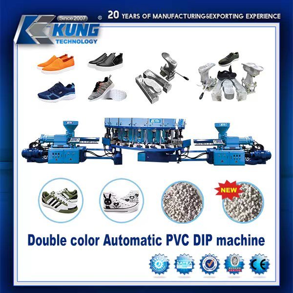 Kingkung Single Color Rotary PVC DIP Sport Shoe Injection Moulding Machine